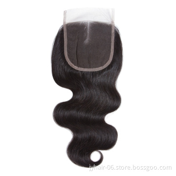 Wholesale Body Wave  4x4 lace closure, hd human hair lace closure